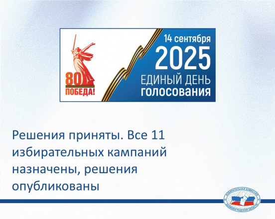ЕДГ-2025. Избирательные кампании стартовали!
