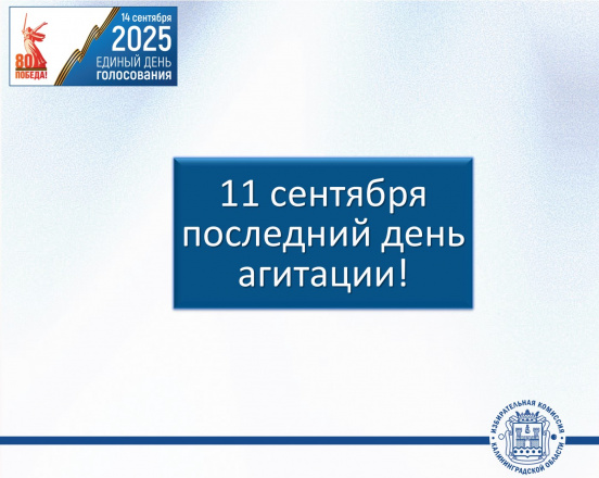 Агитационный период завершается в 00.00 12 сентября